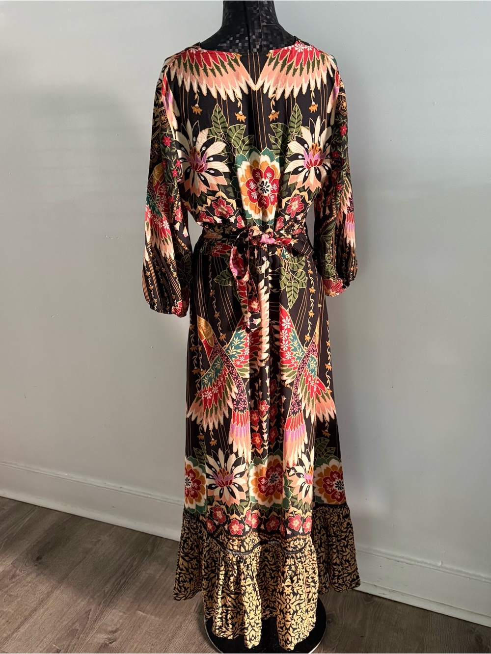 Farm Rio x Anthropologie Amorina Tropical Bird Wrap Dress - Picture 9 of 14
